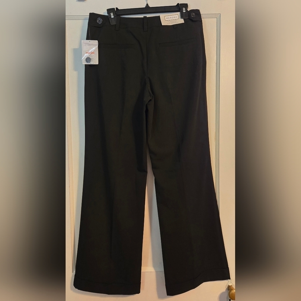 NWT | Merona | Women's Wide-Leg Dress Pants | Color: Black | Size: 10 - Picture 8 of 13